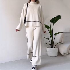 Daily Street Women Casual Solid Color Polyester Pant Set Pant Set