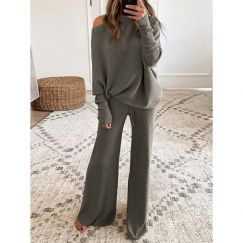 4 sets Women Casual Cotton Blend Polyester Patchwork Leisure Suit