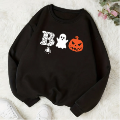 4 Pairs Long Sleeve Printing Casual Halloween Pattern Hoodies