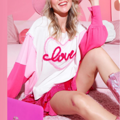 4 Pairs Long Sleeve Casual Letter Heart Shape Hoodies