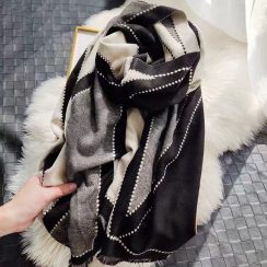 20 pcs Women Simple Style Classic Color Block Imitation Cashmere Scarf