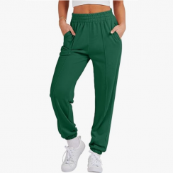 1 Pair Baggy High Waisted Cinch Bottom Sweatpants With Pockets